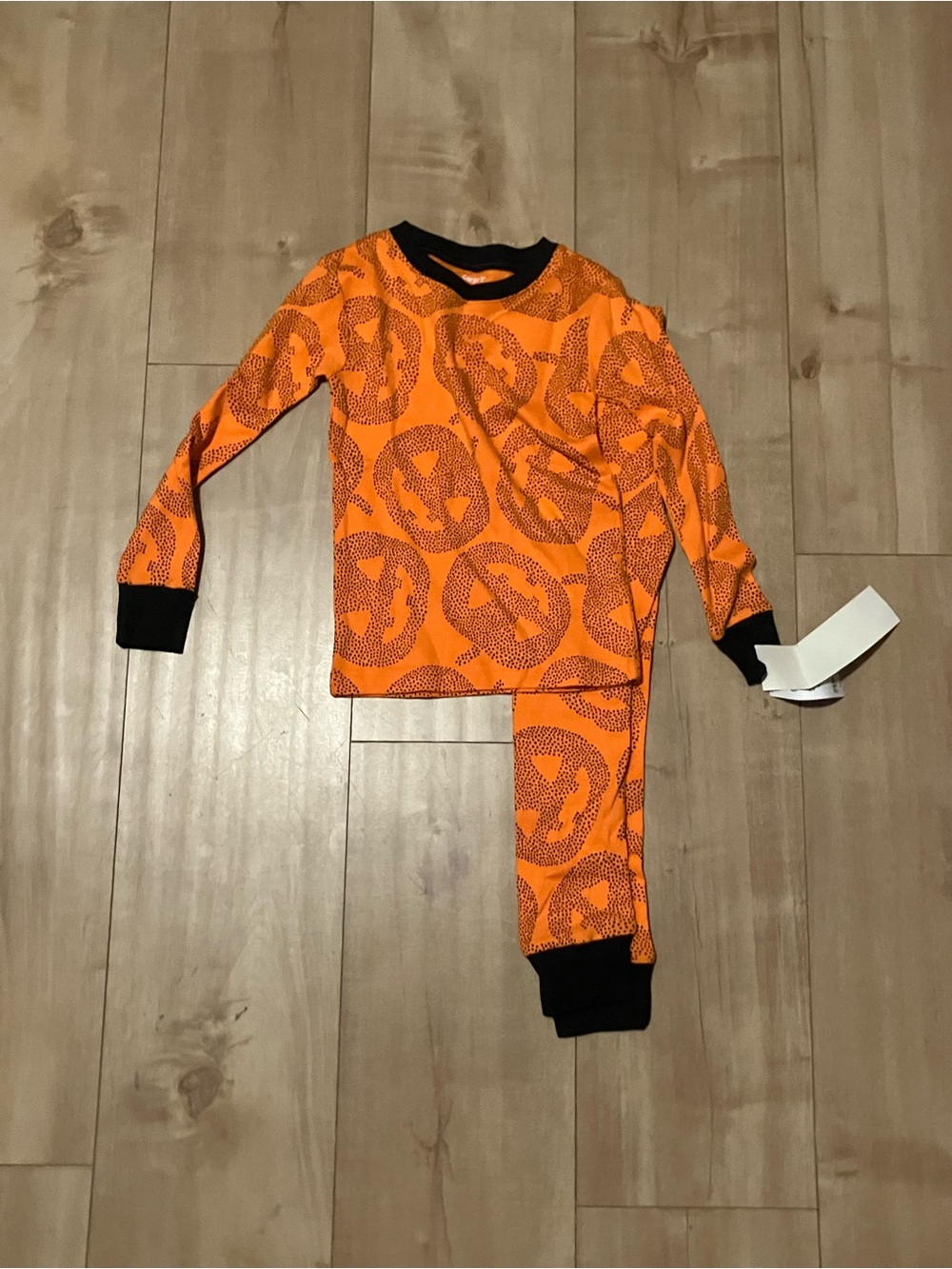 Carter's Orange and Black Pumpkin Print Pajama Set